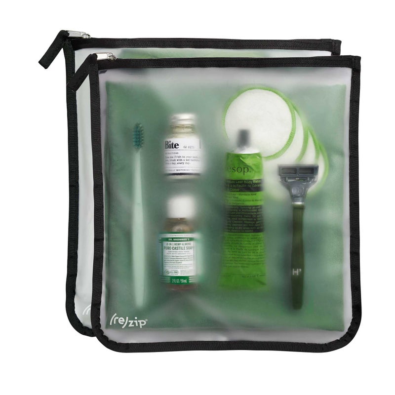 Rezip (re) zip 2-Pack Gallon Size Storage Bags | Zippered, Reusable Bags for Travel & Household Storage | BPA-Free, Food Grade, Machine Washable (Black) - Image 5